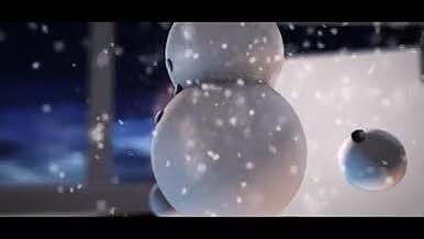 冬季雪人圣诞节开场ae模板视频的预览图